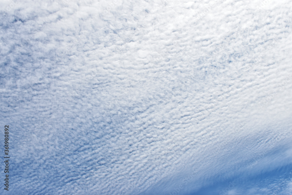 The surface of clouds in the blue sky