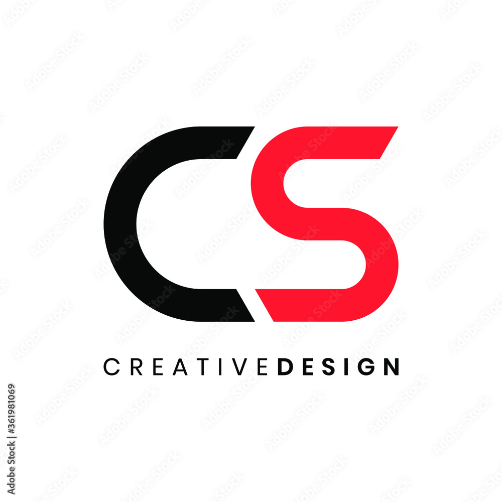 Modern letter CS logo design vector Modern letter CS logo design vector