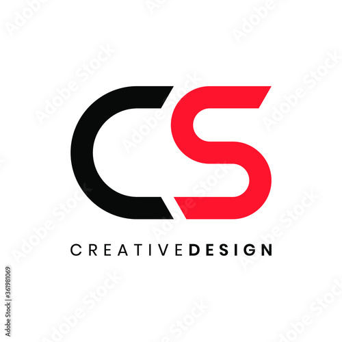 Modern letter CS logo design vector