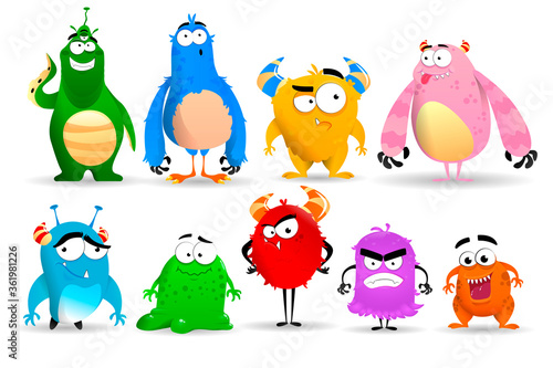 Funny fluffy monster set