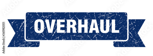 overhaul ribbon. overhaul grunge band sign. overhaul banner