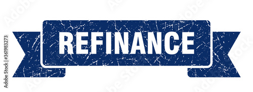 refinance ribbon. refinance grunge band sign. refinance banner