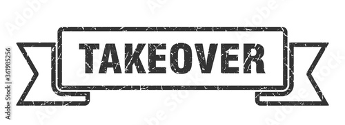 takeover ribbon. takeover grunge band sign. takeover banner