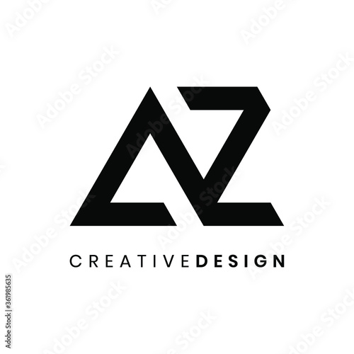 Modern letter AZ logo design