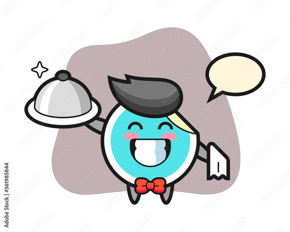 Sticker cartoon as a waiters Sticker cartoon as a waiters