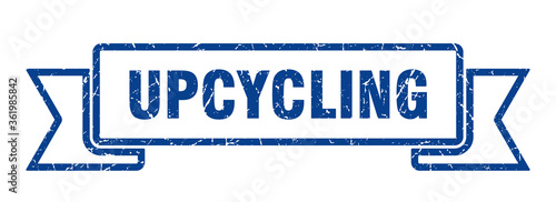 upcycling ribbon. upcycling grunge band sign. upcycling banner