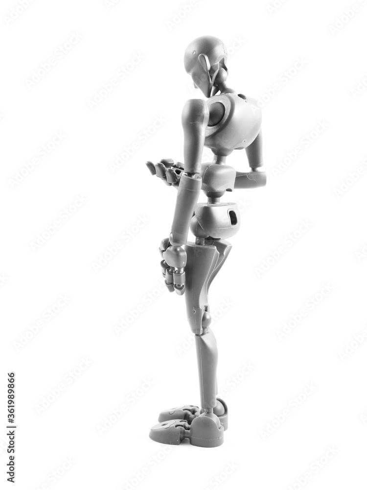 Puppet: Person looking at mobile phone - rear/side view left Puppet: Person looking at mobile phone - rear/side view left