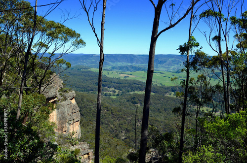 A view of countryside near Mount Victoria in the Blue Mountains west of Sydney  Australia