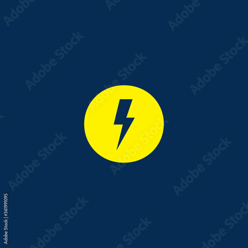 Initial letter o electric, thunder, power logo and icon vector illustration