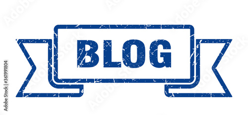 blog ribbon. blog grunge band sign. blog banner
