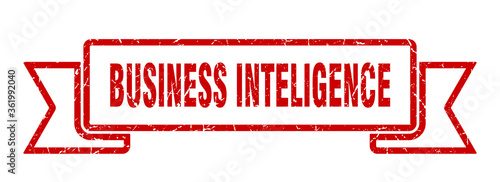 business inteligence ribbon. business inteligence grunge band sign. business inteligence banner