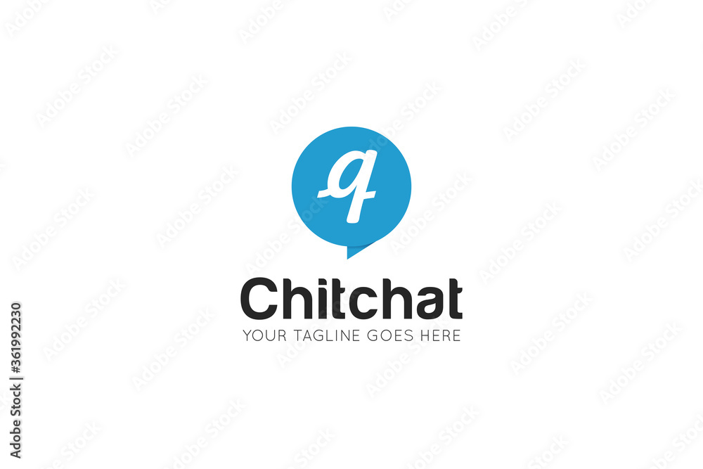 Initial letter q chat, message logo and icon vector illustration Initial letter q chat, message logo and icon vector illustration
