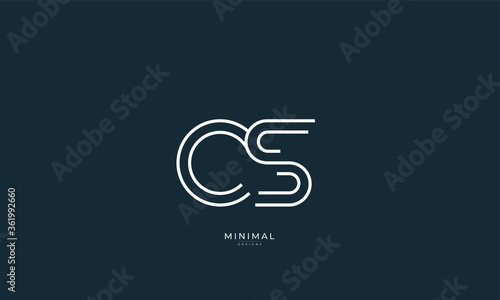Alphabet letter icon logo OS