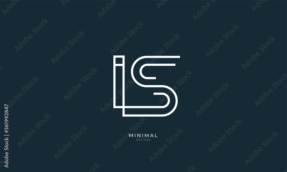 Alphabet letter icon logo IS Alphabet letter icon logo IS