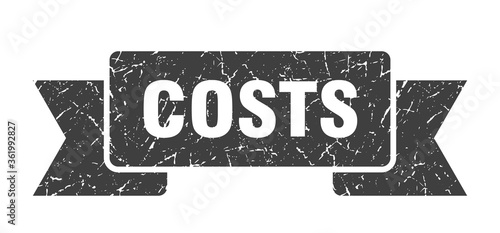 costs ribbon. costs grunge band sign. costs banner