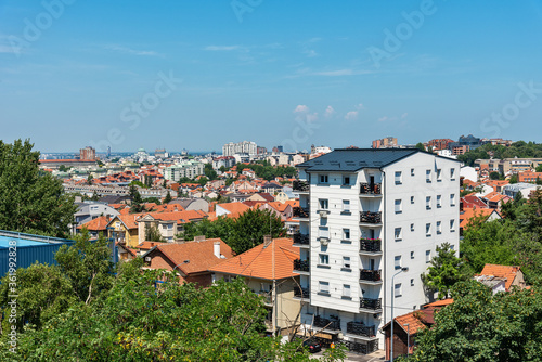 Belgrade, Serbia - June 28, 2020: Panorama of Belgrade and its municipalities Zvezdara, Crveni Krst and Vracar. photo