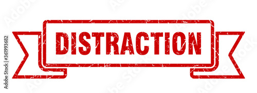 distraction ribbon. distraction grunge band sign. distraction banner
