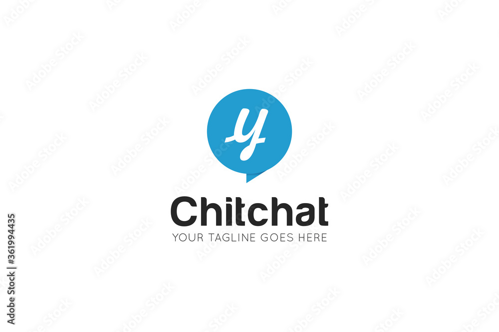 Initial letter y chat, message logo and icon vector illustration Initial letter y chat, message logo and icon vector illustration