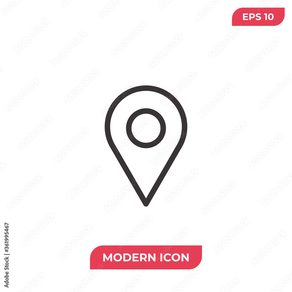 Location icon vector. Pin sign Location icon vector. Pin sign