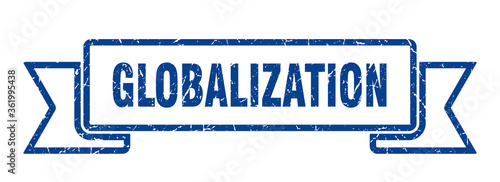 globalization ribbon. globalization grunge band sign. globalization banner