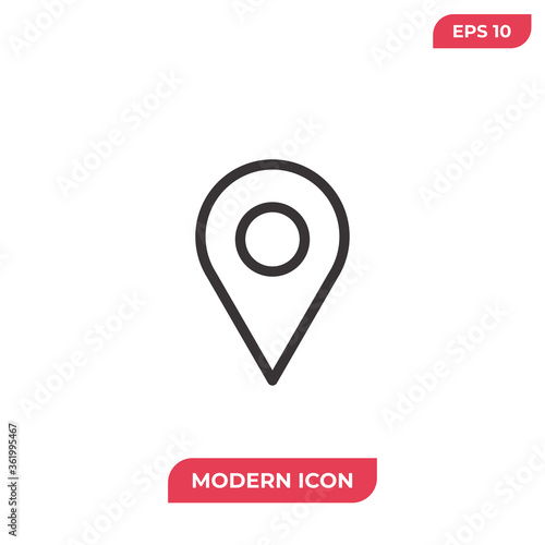 Location icon vector. Pin sign Free Download Location icon vector. Pin sign - GFXLoad