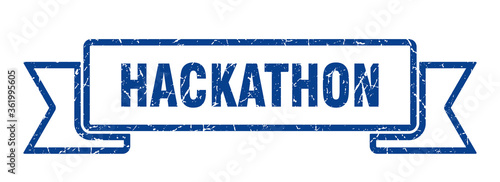 hackathon ribbon. hackathon grunge band sign. hackathon banner