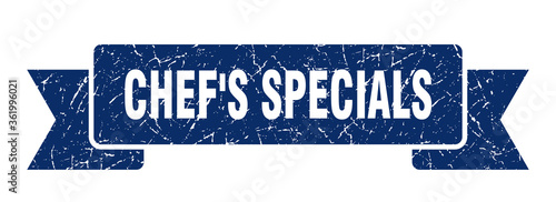 chef's specials ribbon. chef's specials grunge band sign. chef's specials banner