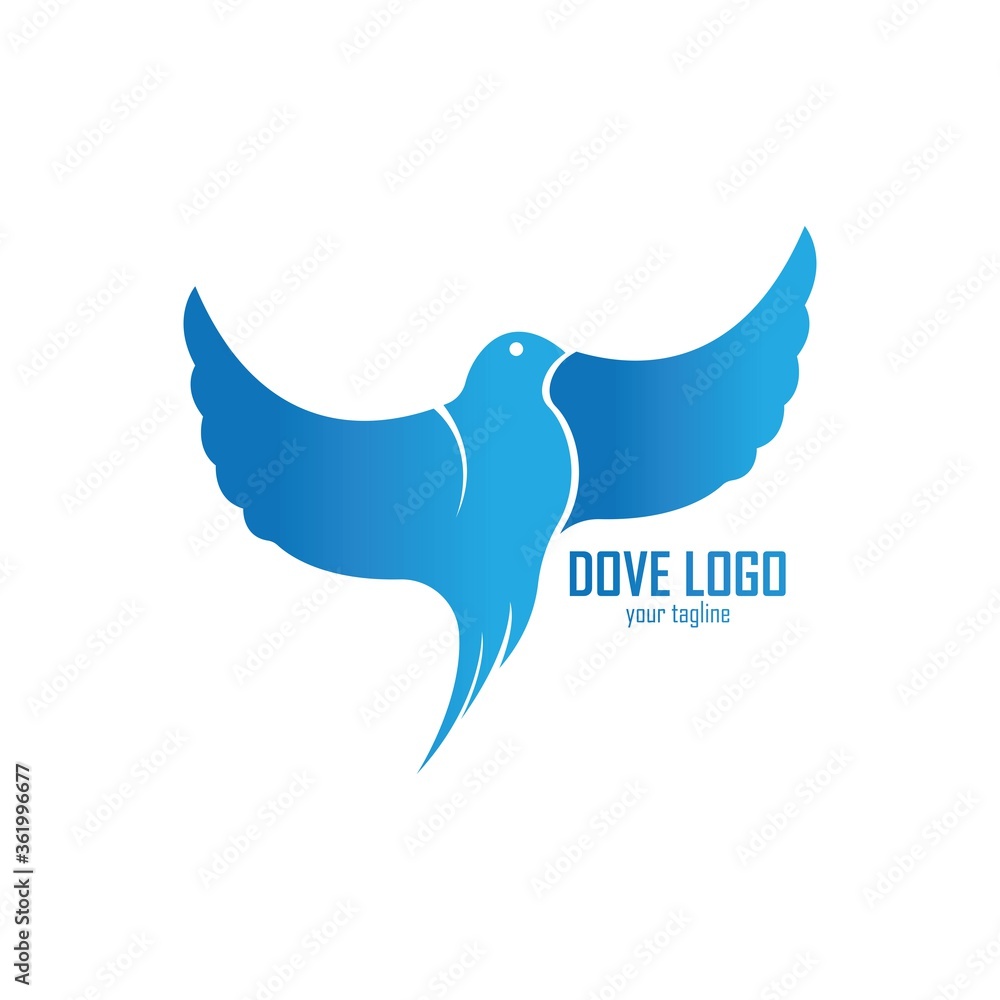 Dove Logo Template vector illustration, Dove Logo Template vector illustration,