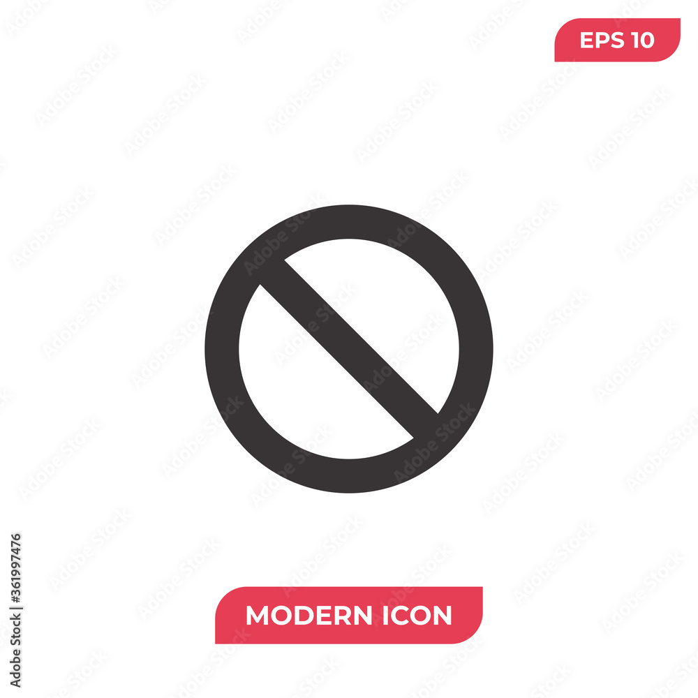 Forbidden icon vector. Stop sign Forbidden icon vector. Stop sign
