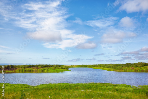 Meadow near river Kolyma  in Yakutia