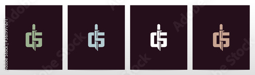 Tactical Knife On Letter Logo Design G