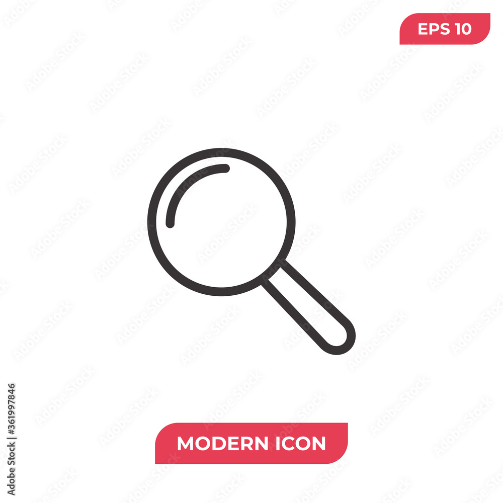 Search icon vector. Magnifying sign Search icon vector. Magnifying sign