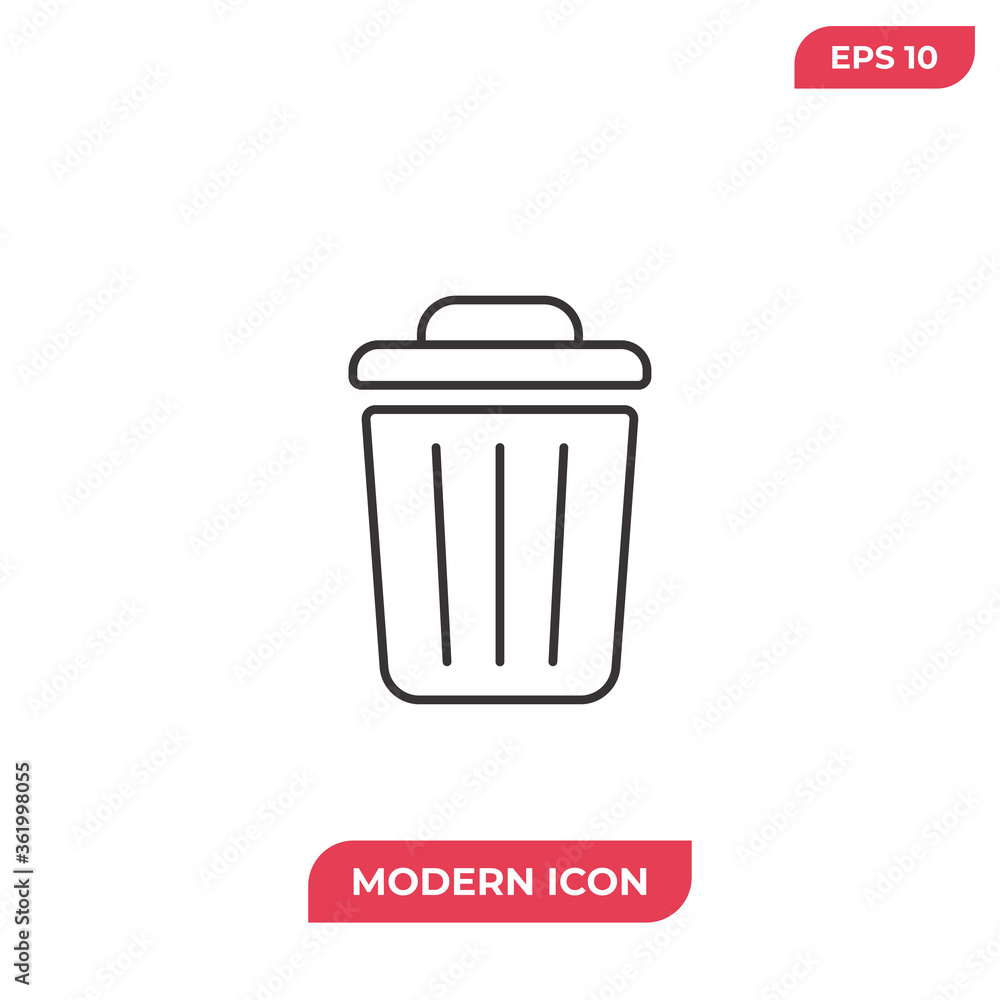 Trash can icon vector. Garbage sign Trash can icon vector. Garbage sign
