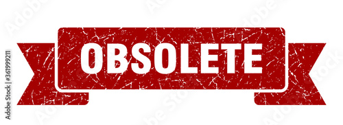 obsolete ribbon. obsolete grunge band sign. obsolete banner