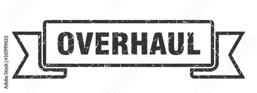 overhaul ribbon. overhaul grunge band sign. overhaul banner