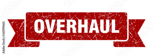overhaul ribbon. overhaul grunge band sign. overhaul banner