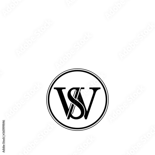 Letter w s logo design icon