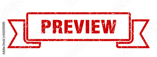 preview ribbon. preview grunge band sign. preview banner