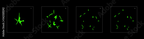 Shine liquid effect. Liquid explosion animation effect. Animation Sprite sheet for games, cartoon or animation. vector style animation effect 1407.