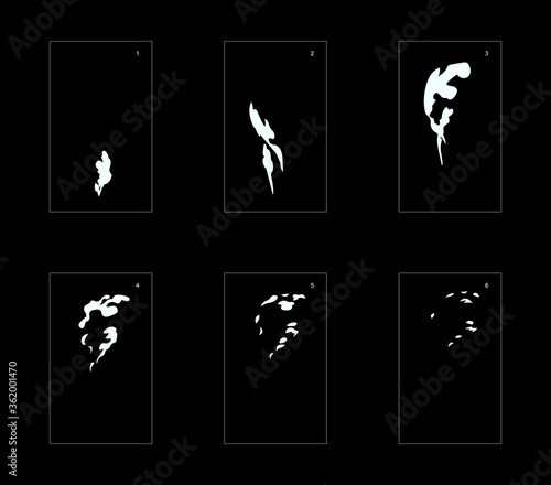 Shine explosion effect. Smoke explosion animation effect. Animation Sprite sheet for games, cartoon or animation. vector style animation effect 1409.