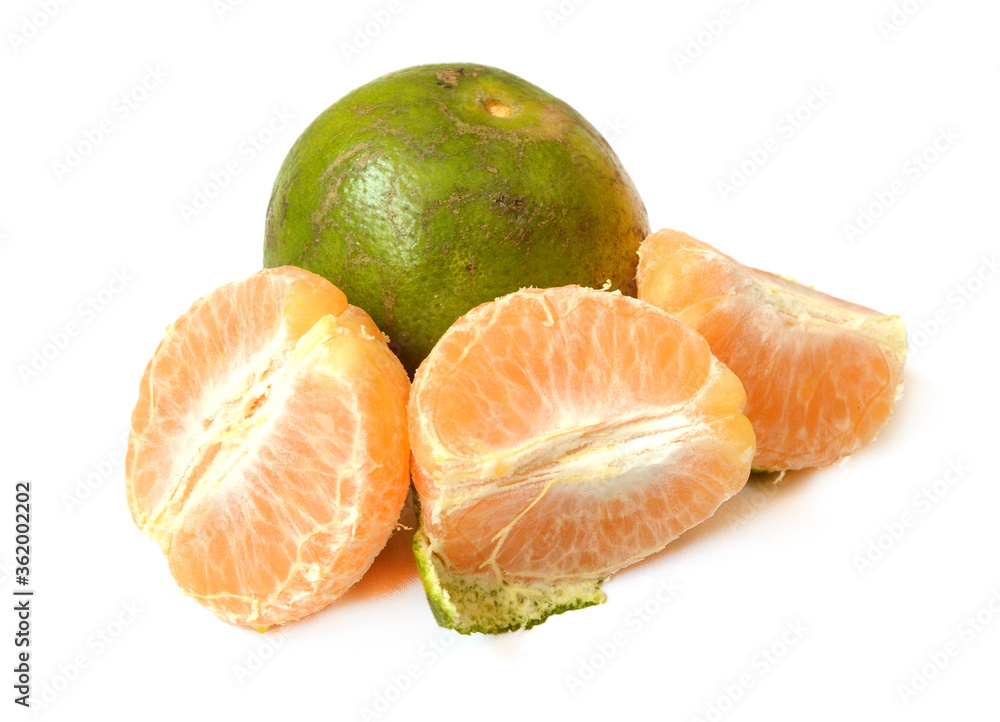 Stack mandarins on white background Stack mandarins on white background