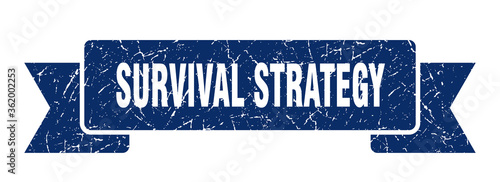 survival strategy ribbon. survival strategy grunge band sign. survival strategy banner