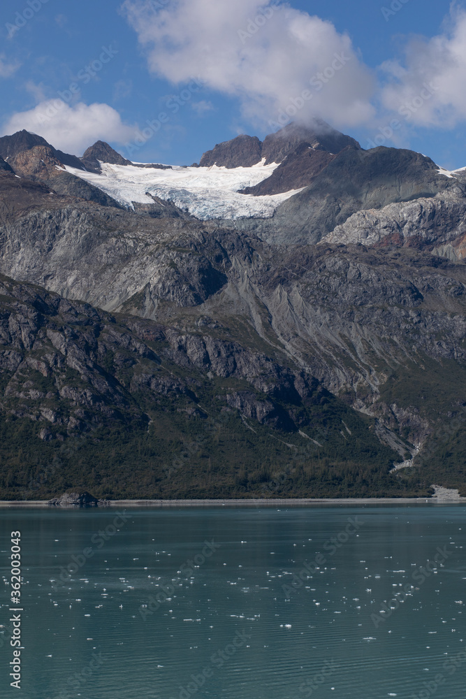 Glaciers in the mountains, Glacier Bay National Park, Alaska