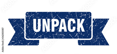 unpack ribbon. unpack grunge band sign. unpack banner