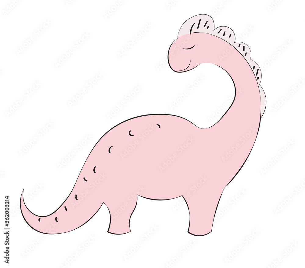 pink dinosaur Diplodocus