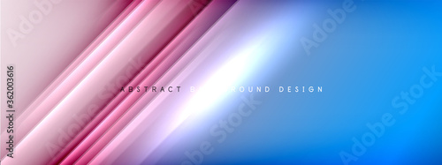 Motion concept neon shiny lines on liquid color gradients abstract backgrounds. Dynamic shadows and lights templates for text