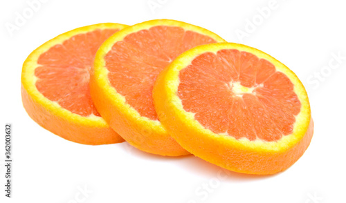 nice fresh orange isolated on a white background
