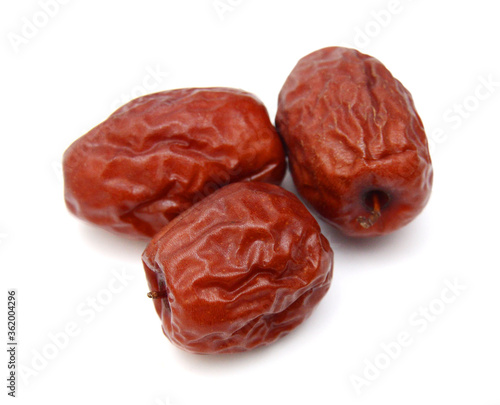 Red date on white background