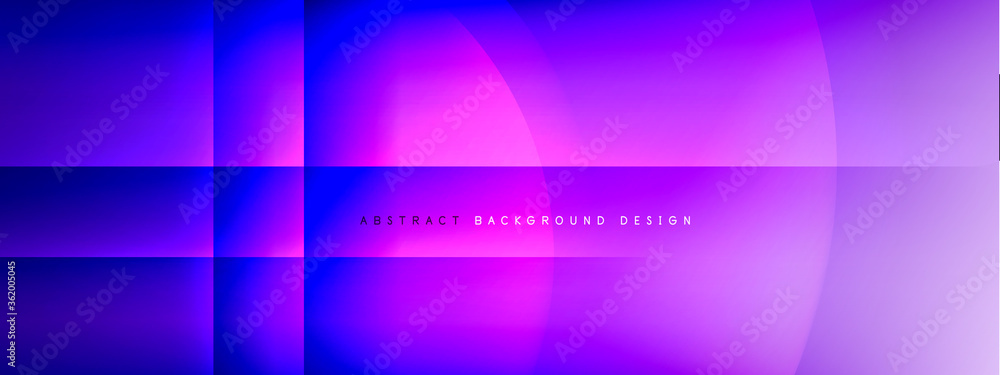 Vector abstract background - circle and cross on fluid gradient with shadows and light effects. Techno or business shiny design templates for text