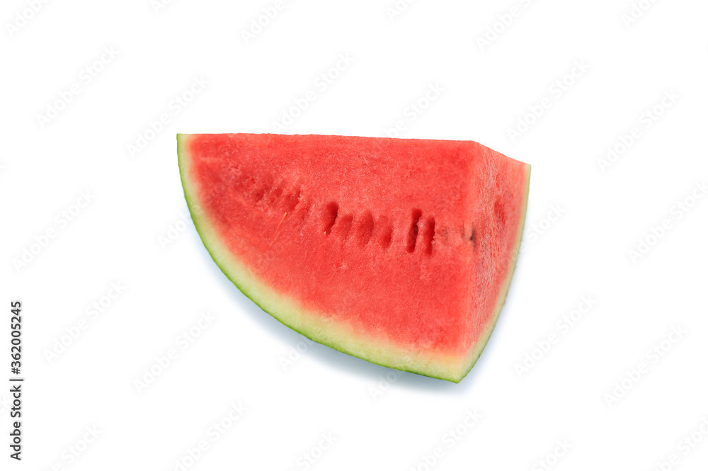 Sliced watermelon isolated on white background. Tropical fruit in thailand Sliced watermelon isolated on white background. Tropical fruit in thailand